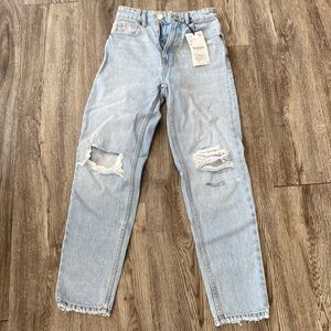 Zara classic mom fit hi rise ankle length jeans